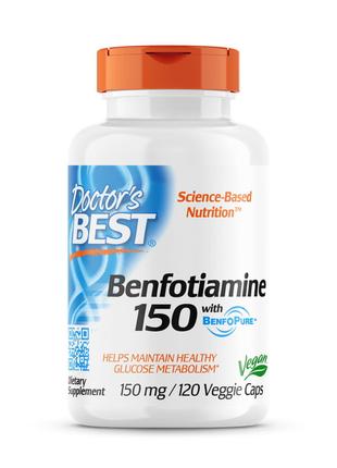 Витамины и минералы Doctor's Best Benfotiamine 150 mg, 120 вег...