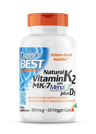 Витамины и минералы Doctor's Best Natural Vitamin K2 MK-7 + D3...