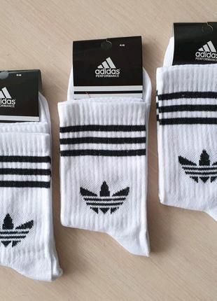 Шкарпетки чоловічі "Adidas". 41-45р. Білі. Високі, теніс