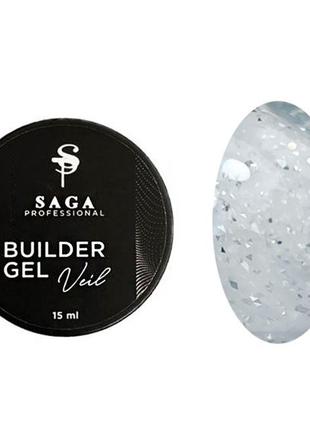 Гель для наращивания Saga Builder Gel Veil 21, 15 мл