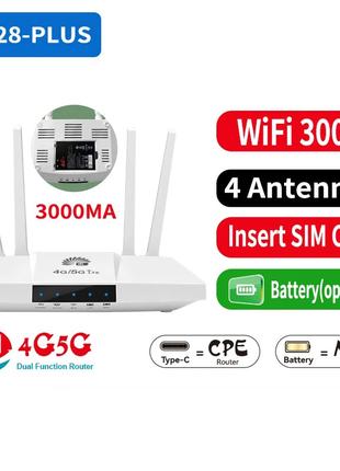 Wi-Fi роутер 4G CPE B828 Plus со встроенным 4G модемом, Type C...