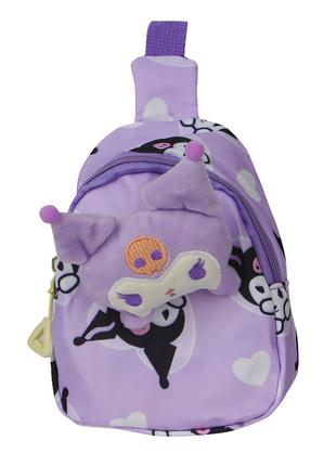 Дитяча сумка Lesko TD-34 Kuromi Purple з аніме через плече на ...