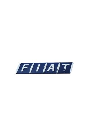 Эмблема надпись на багажник Fiat Фиат синий на скотче 102х27 м...
