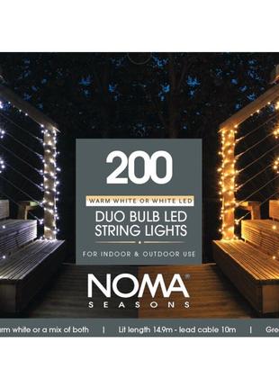 Гирлянда Noma 200 Duo Bulb LED Christmas Fairy Lights, теплый ...