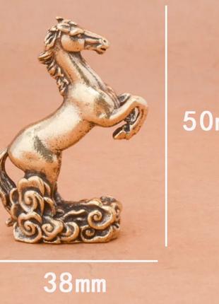 Фигурка статуэтка декор латунная металл латунь лошадь лошадка ...