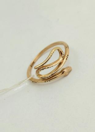 Золотое кольцо змея Ukr-gold
