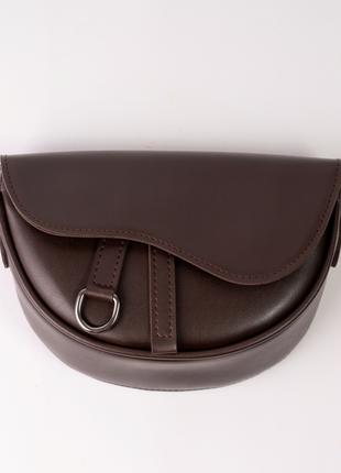 Жіноча сумка коричнева сумка напівколо коричневий клатч сумочка к
