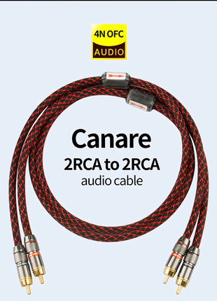 Canare 2RCA к 2RCA Аудио Кабель 0.5м, 4N OFC