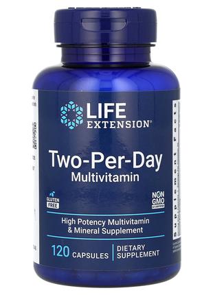 Life Extension,мультивитамины для женщин и мужчин Two-Per-Day 120