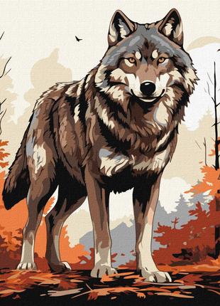 Картина по номерам "Хитрый волк" KHO6567 40х40см