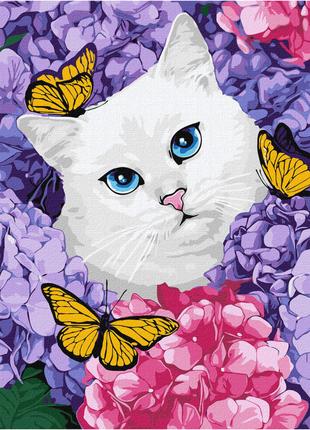 Картина по номерам "Белый котик" KHO6537 40х50см