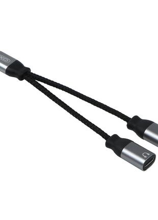 Перехідник XO NBR160A audio adaptor Lightning to double Lightn...