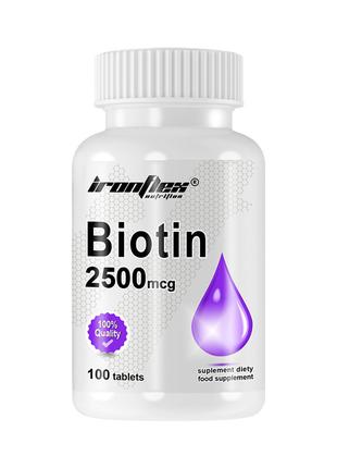 Витамины и минералы IronFlex Biotin 2500 mcg, 100 таблеток