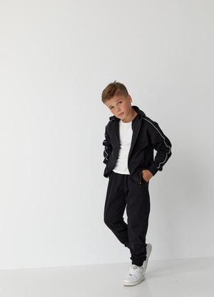 Детский спортивный костюм для мальчика черный р.170 439126