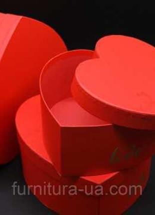 Коробка подарункова "Серце". Колір червоний. 21х21х10см. 3шт/к...