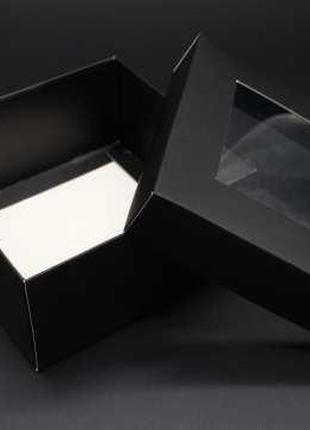 Збірні картонні коробки для подарунків. Колір чорний. 13х13х6с...