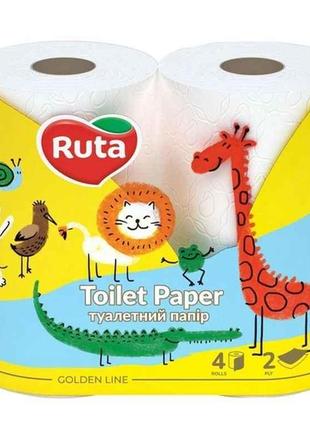 Туалетний папір 4шт 2шар Kids білий ТМ Ruta