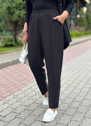 Жіночі класичні штани колір чорний р.50/52 453817
