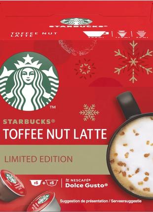 Кава в капсулах Starbucks Toffee Nut Latte, 6+6 капсул Dolce G...