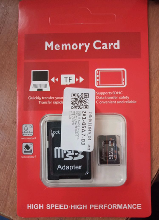 Карта памяти Extreme Pro 512 Gb A1 micro sd memory.