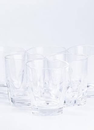 Набор стаканов 6 штук для воды и сока 250 мл стеклянный прозра...