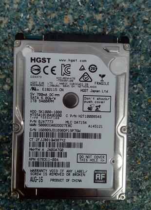 Жорсткий диск HDD 2.5" Hitachi (HGST) 1TB 5K1000-1000