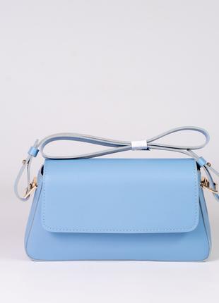 Жіноча сумка блакитна сумка трапеція блакитний клатч сумка багет