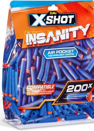 Пулі Х-шот 200 шт X-Shot Insanity 200 Dart Refill Pack by ZURU