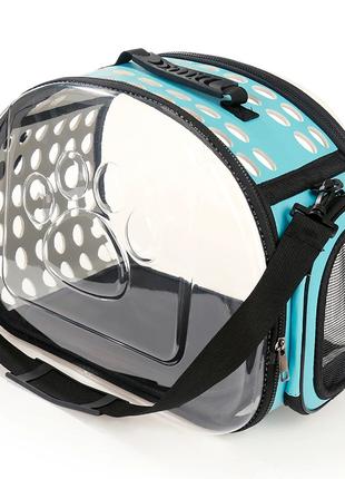 Сумка-переноска для кошек PV-01 Panoramic Light Blue 42*26*35 см