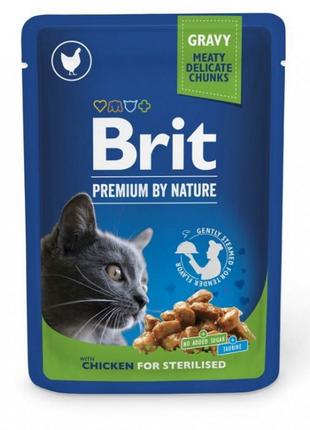 Вологий корм для стерилізованих котів Brit Premium Cat Pouch з...