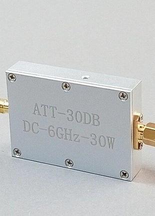 Атенюатор ATT-30 DC-6000 МГц 30W, SMA-male/SMA-female