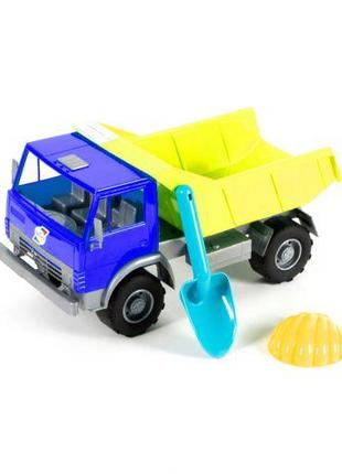 Вантажівка з пісочним набором (синій + жовтий)