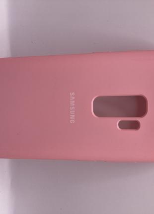 Чохол Samsung S9+ Plus silicon case рожевий