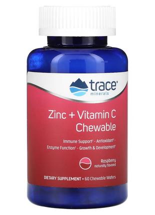 Поддержка иммунитета с цинком и витамином С, вкус малины, Zinc...