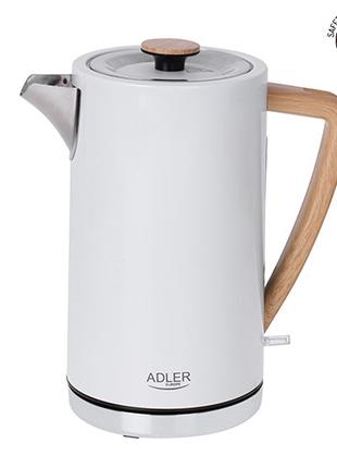 Чайник электрический Adler AD 1347 white, 1.7 л, STRIX