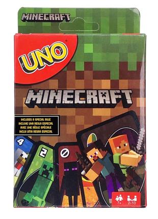Настольная игра карты UNO УНО Майнкрафт Minecraft