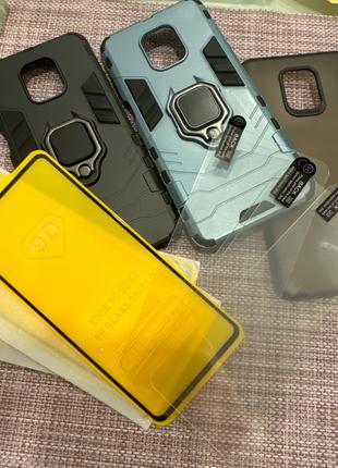 Комплект чехлов для Redmi Note 9 + защитные стекла