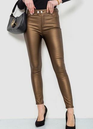 Штани жіночі стрейч, колір темно-золотистий, розмір L, 246R3018