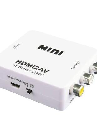 Конвертер адаптер з RCA AV тюльпани на HDMI перетворювач 1080P...