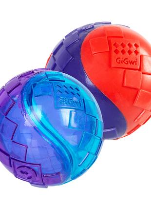 Игрушка для собак Два мяча с пищалкой GiGwi Ball, TPR резина, ...