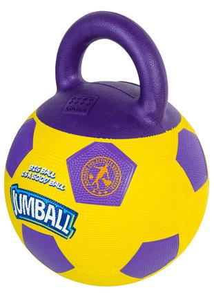 Игрушка для собак Мяч футбольный с ручкой GiGwi Ball, резина, ...