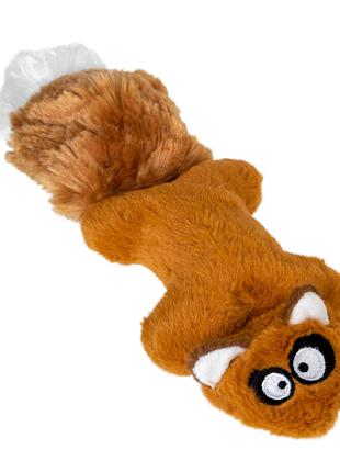 Игрушка для собак Белка с 2-мя пищалками GiGwi Plush, плюш, ис...