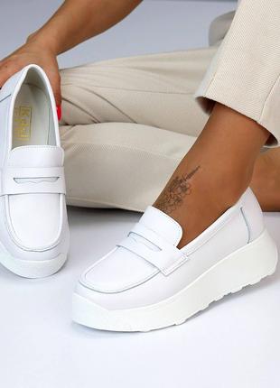 Туфлі жіночі білі натуральна шкіра