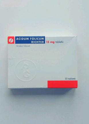 Acidum folicum 15 мг 30 шт асідум фолікум