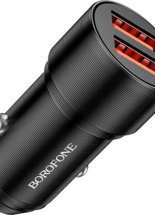 Автомобильное зарядное устройство BOROFONE Wisdom 2xUSB-A 2.4A...