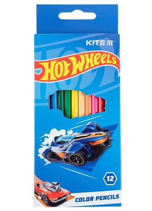 Олівці кольорові Kite "Hot Wheels" 12 кольорів HW23-051 (40632...
