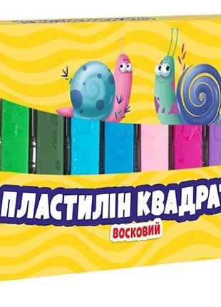 Пластилін восковий квадратний Школярик 83814904-UA 18 кольорів...