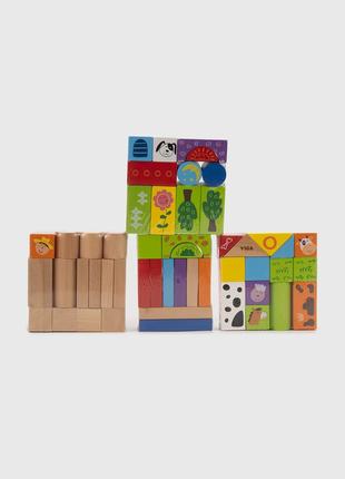 Дерев'яні кубики Ферма Viga Toys 50285 Різнокольоровий (693451...