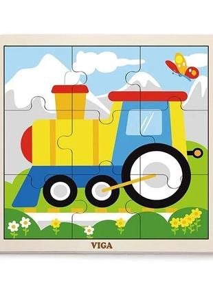 Пазл дитячий Viga Toys "Паровоз" (2000901810935)