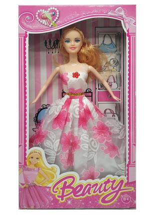 Кукла типа Барби 1219-5-1 в бальном платье (Белый с розовым)